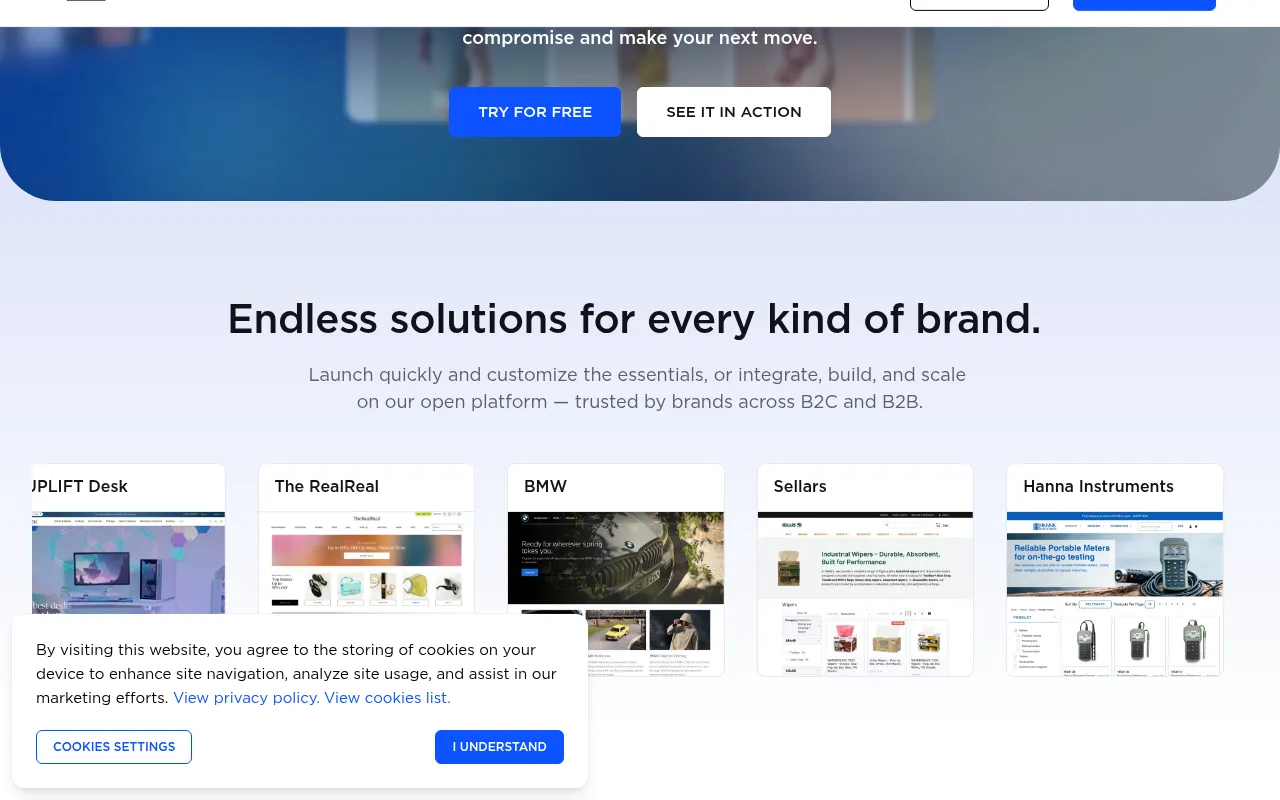 BigCommerce showcase — real-world application examples