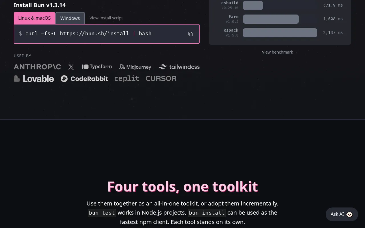 Bun showcase — real-world application examples