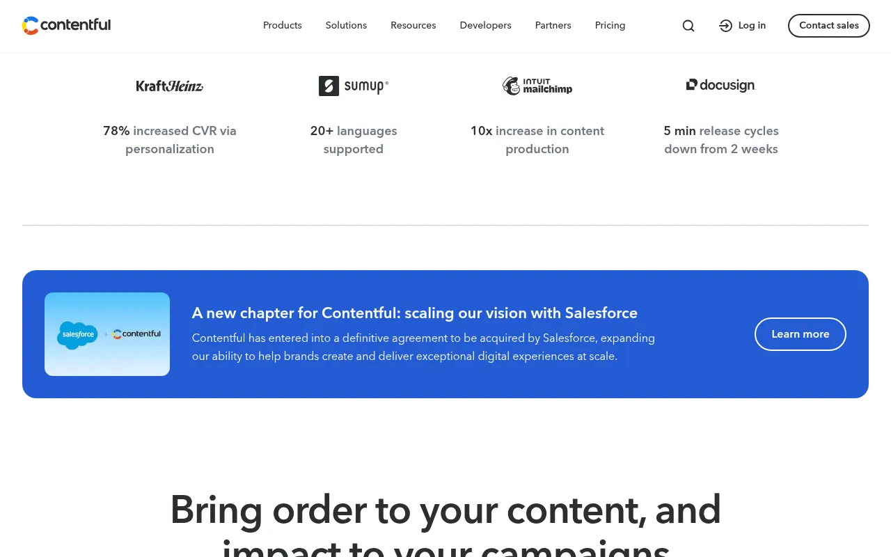 Contentful showcase — real-world application examples