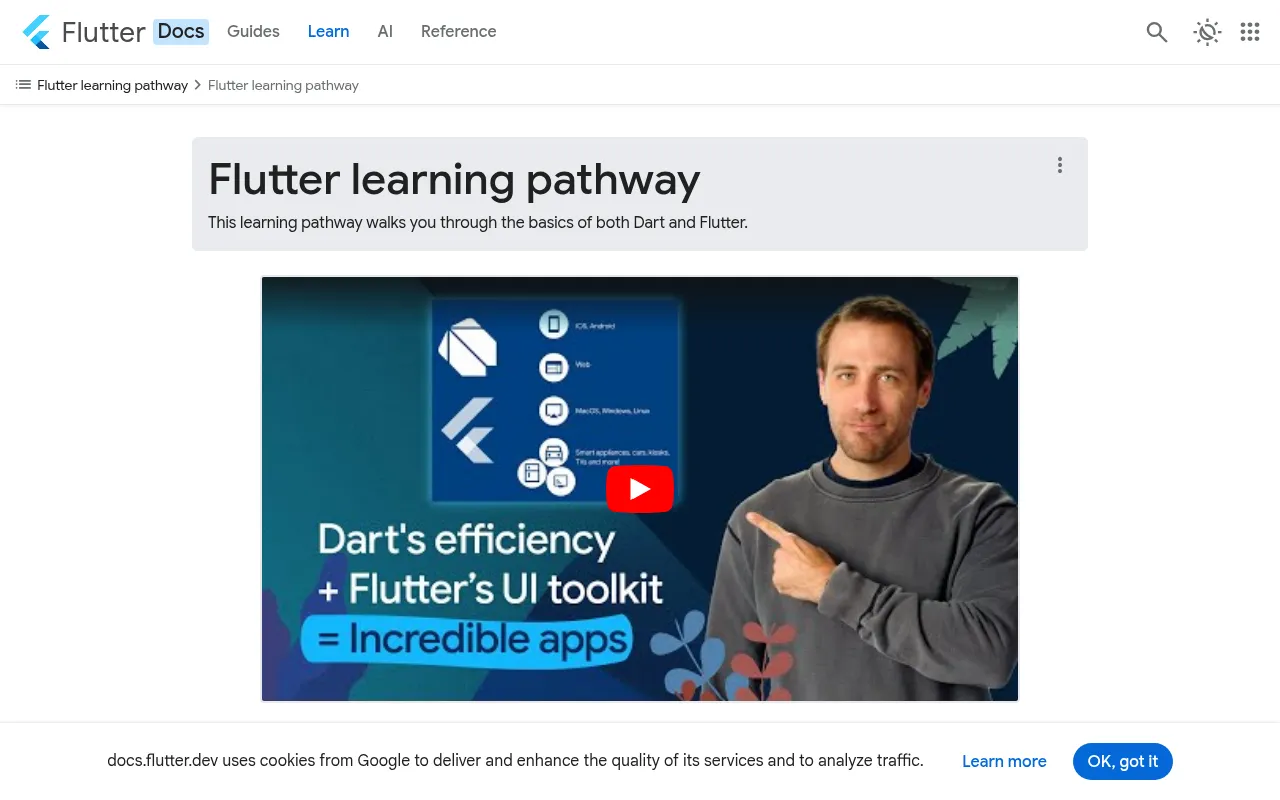 Flutter code editor — example syntax and code structure