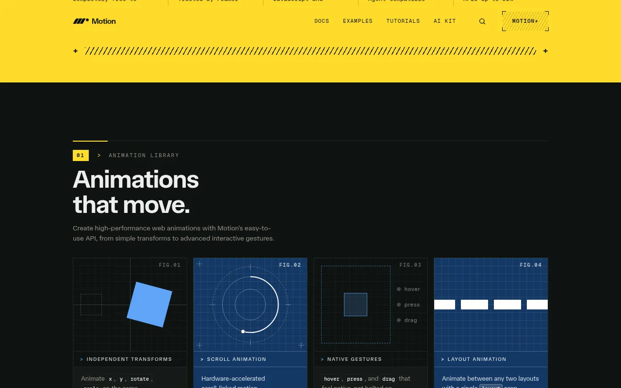 Framer Motion showcase — real-world application examples