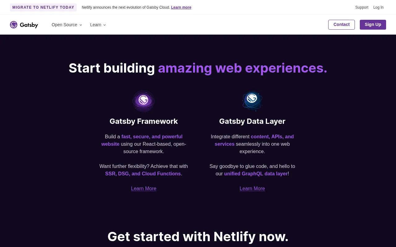 Gatsby showcase — real-world application examples
