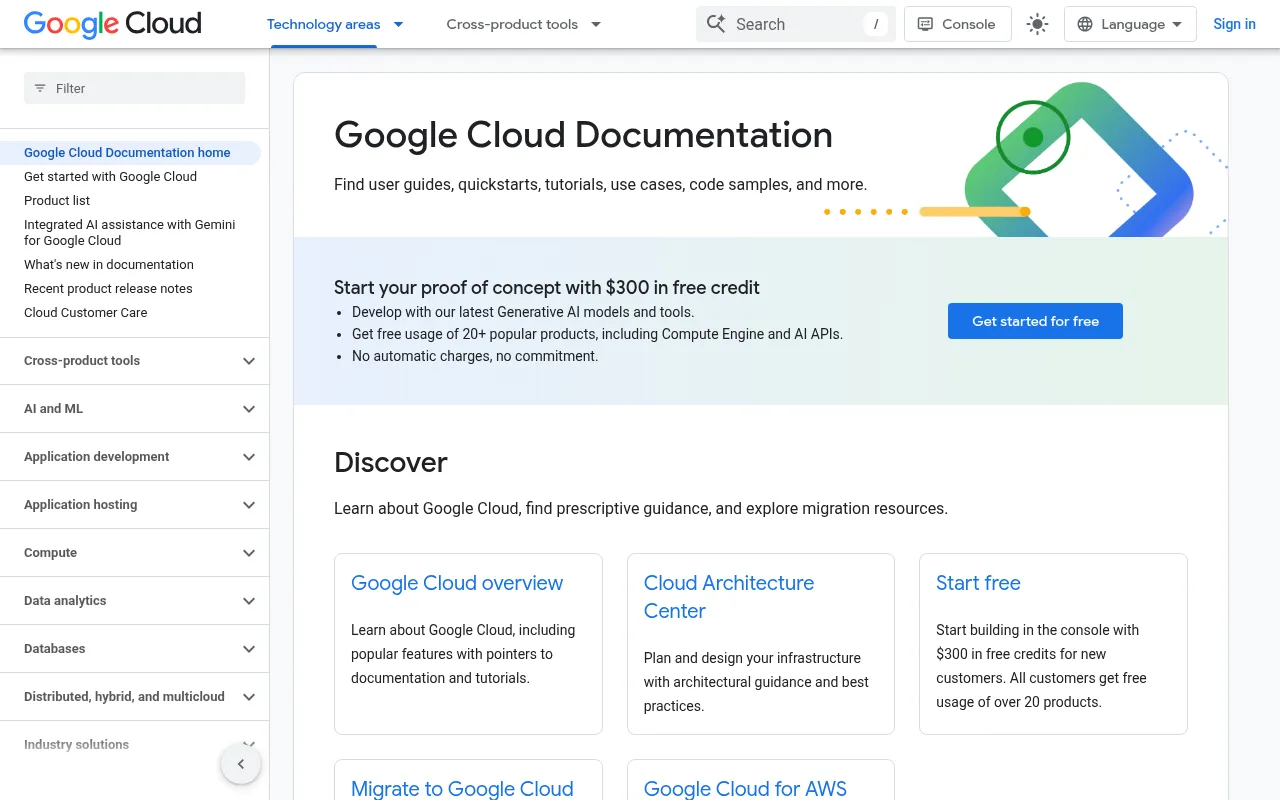 Google Cloud code editor — example syntax and code structure