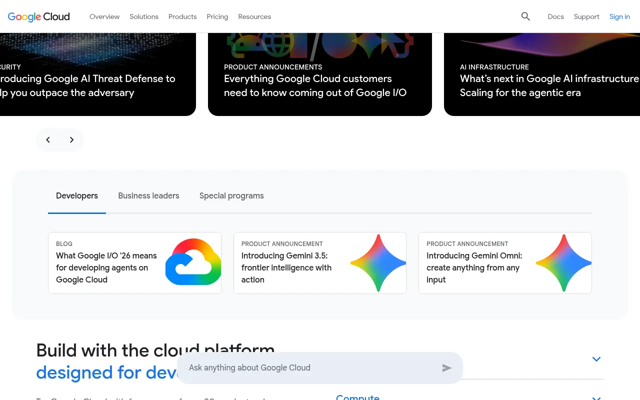 Google Cloud showcase — real-world application examples