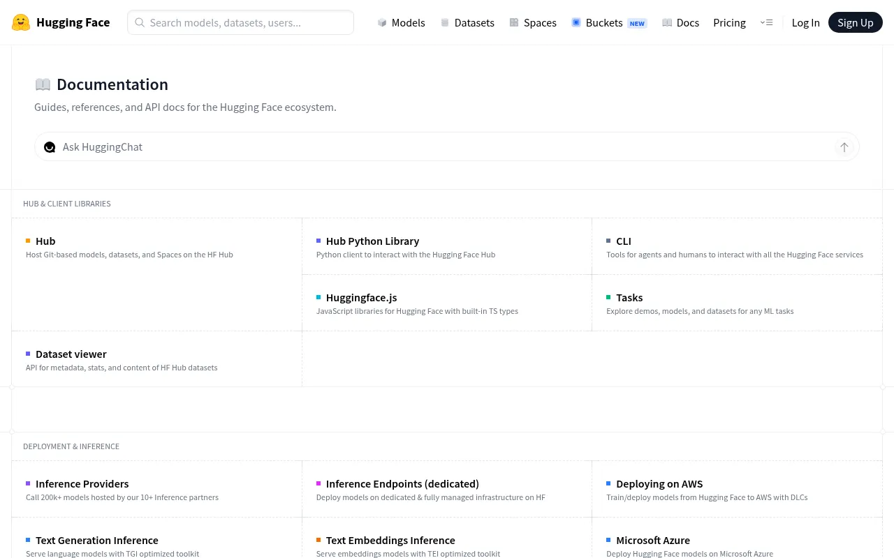 Hugging Face code editor — example syntax and code structure