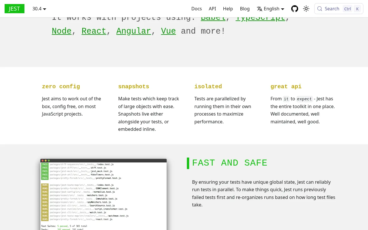 Jest showcase — real-world application examples