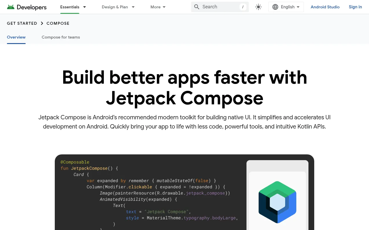 Jetpack Compose architecture — system design and component overview