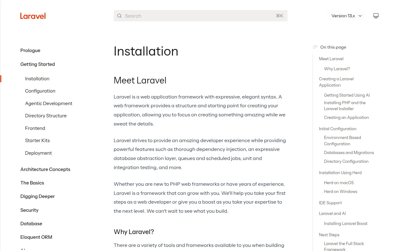 Laravel code editor — example syntax and code structure