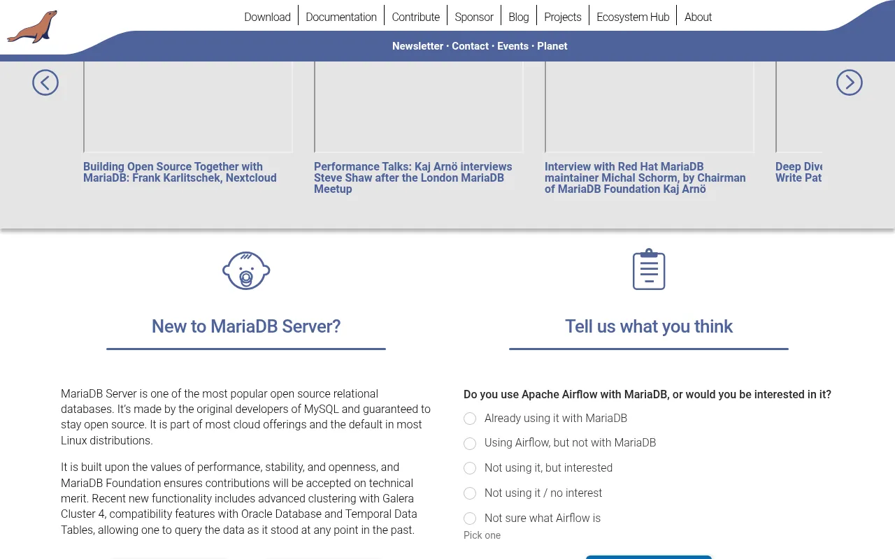 MariaDB showcase — real-world application examples