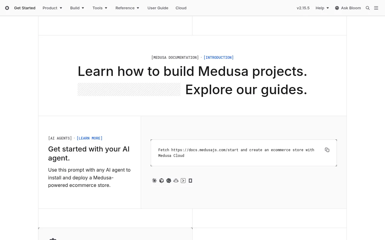 Medusa.js code editor — example syntax and code structure