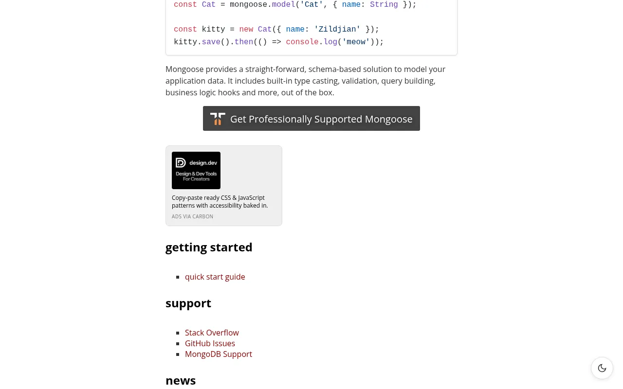 Mongoose showcase — real-world application examples
