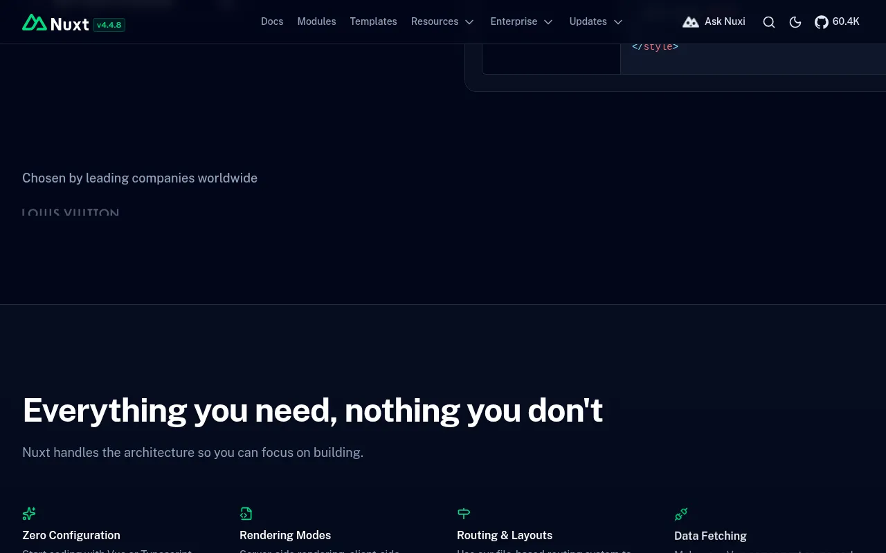 Nuxt.js showcase — real-world application examples