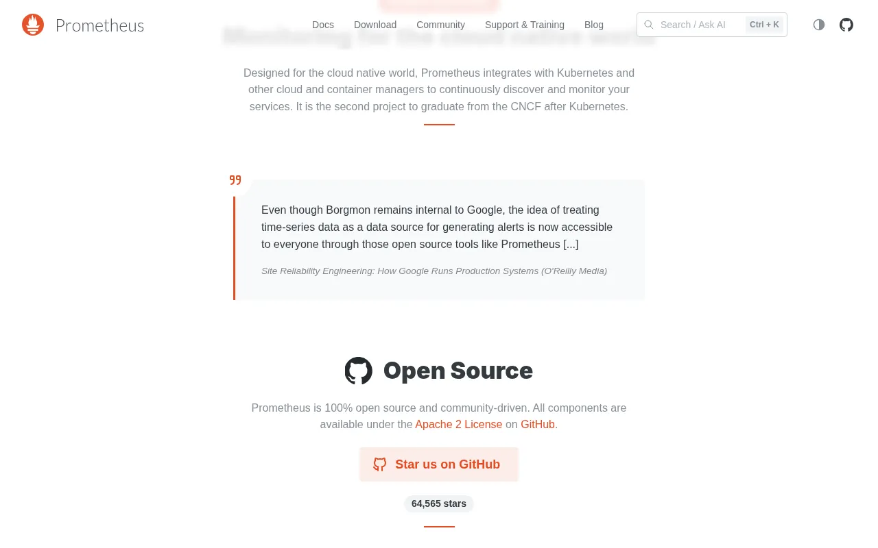 Prometheus metrics — performance benchmarks and adoption stats
