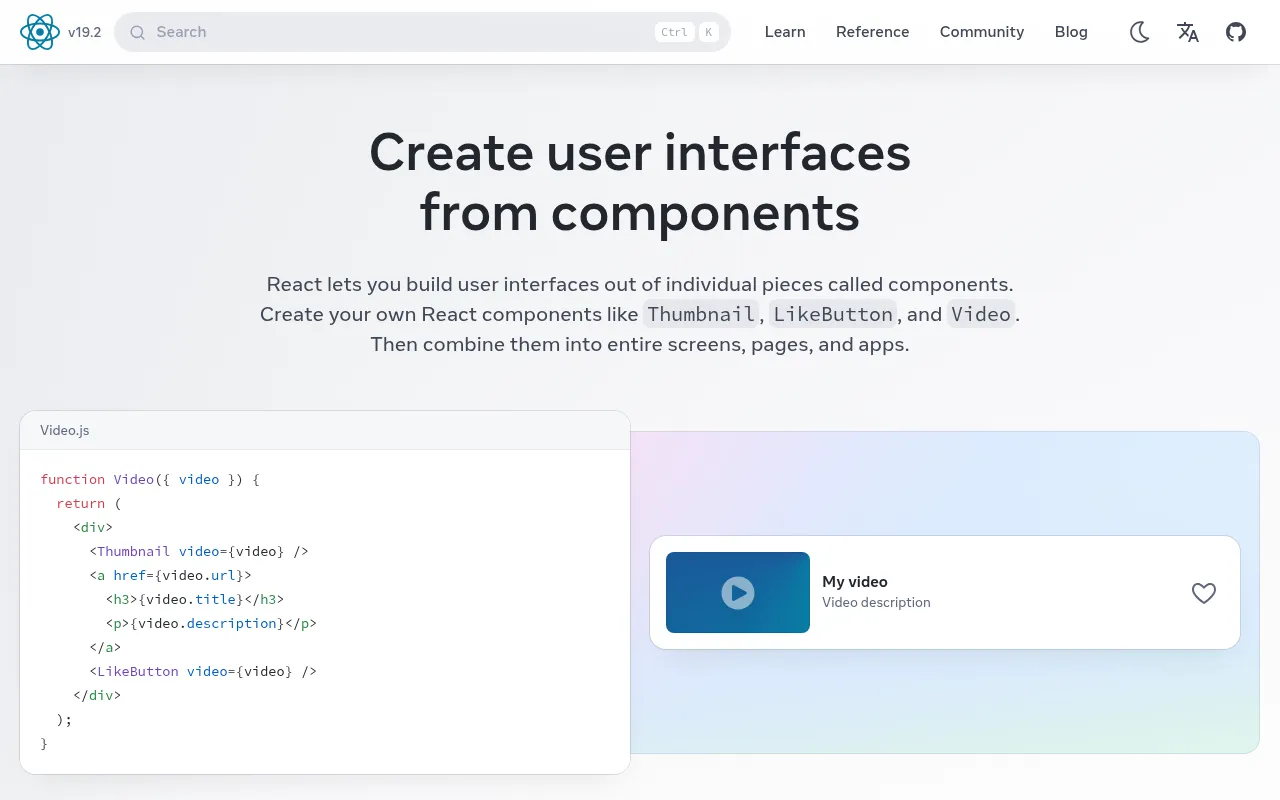 React showcase — real-world application examples