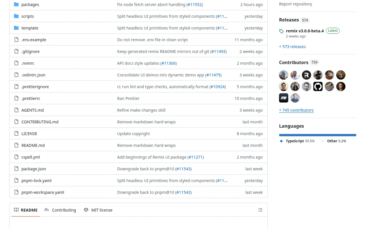 Remix showcase — real-world application examples