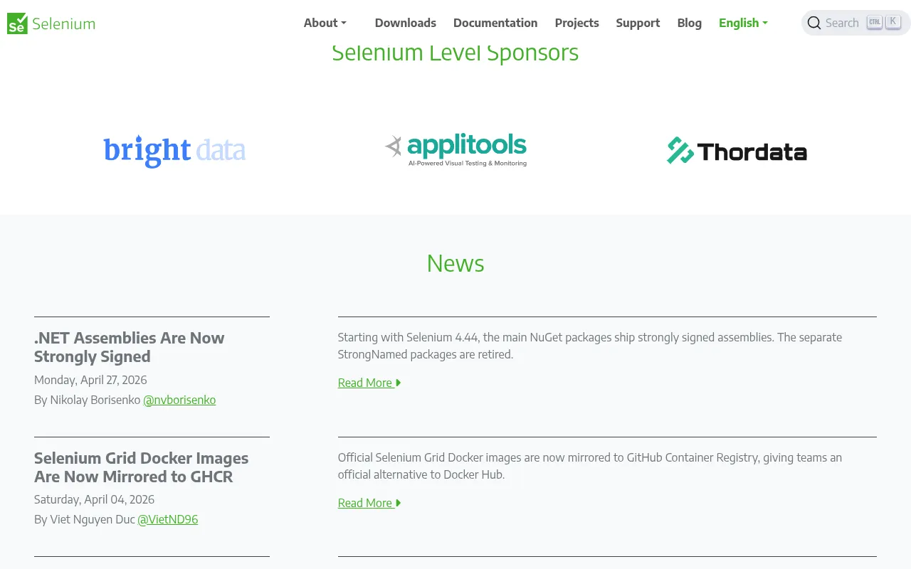 Selenium metrics — performance benchmarks and adoption stats