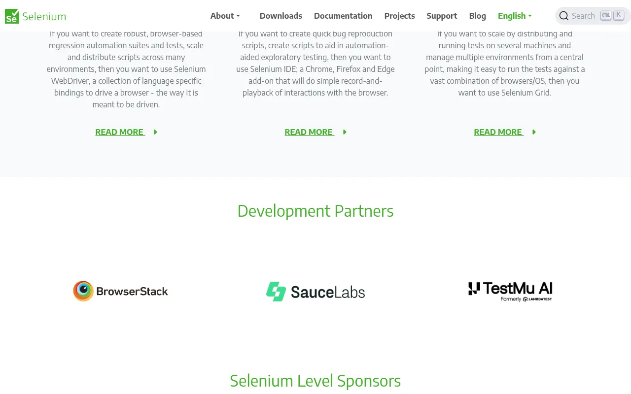 Selenium showcase — real-world application examples