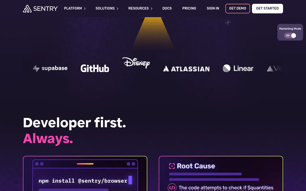 Sentry metrics — performance benchmarks and adoption stats