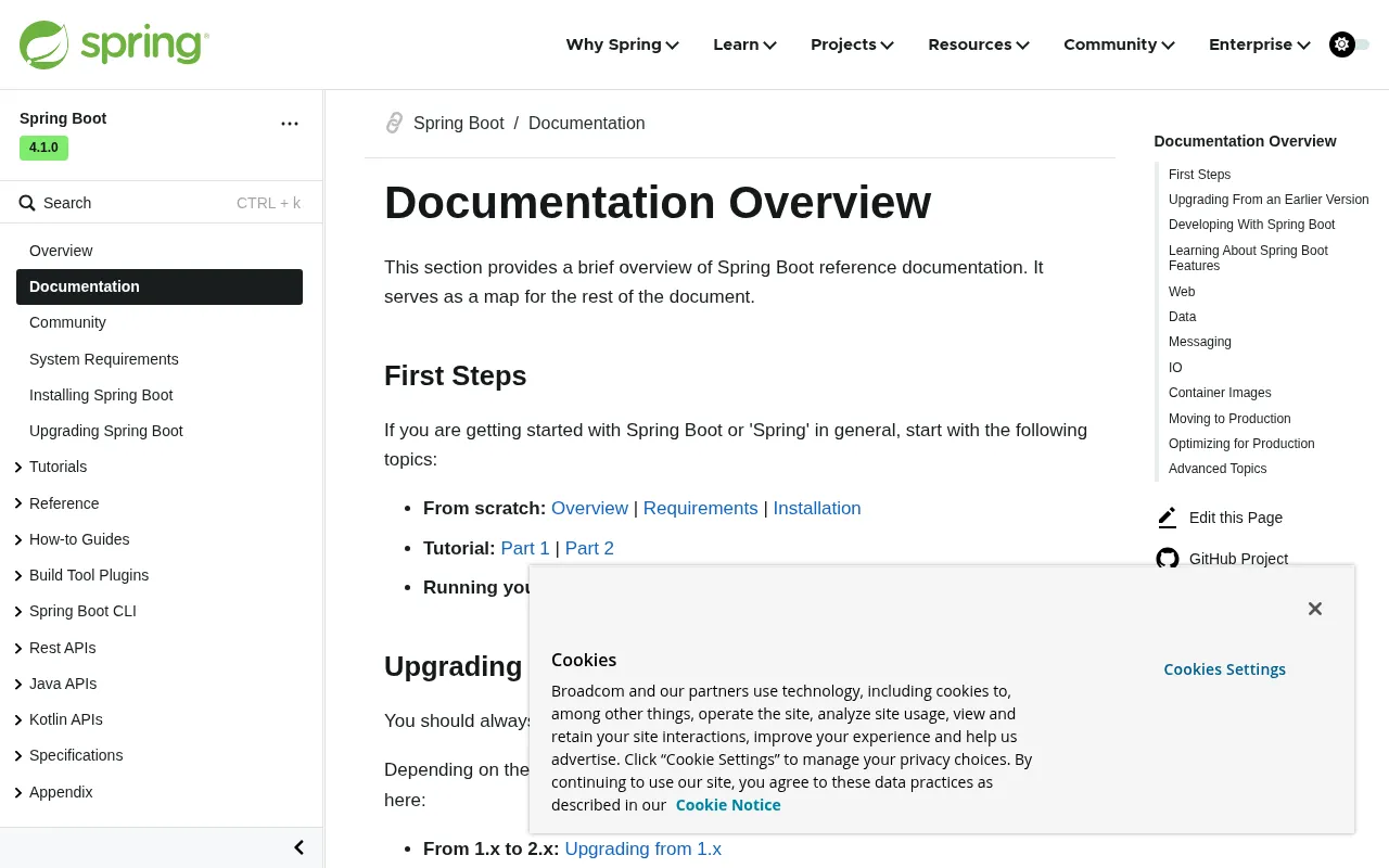 Spring Boot code editor — example syntax and code structure