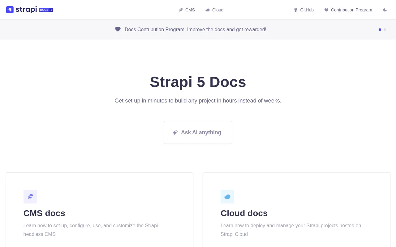 Strapi code editor — example syntax and code structure