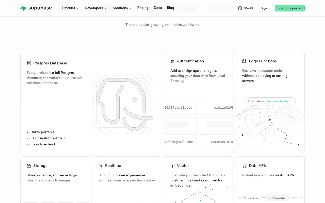 Supabase showcase — real-world application examples