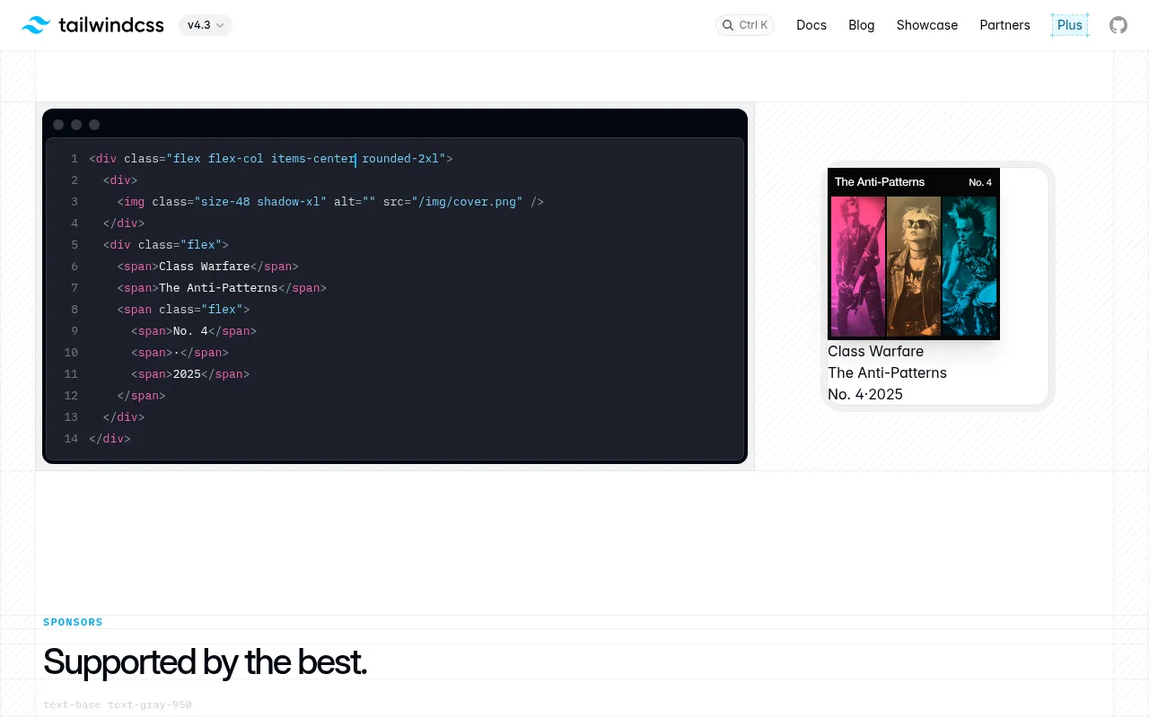 Tailwind CSS showcase — real-world application examples