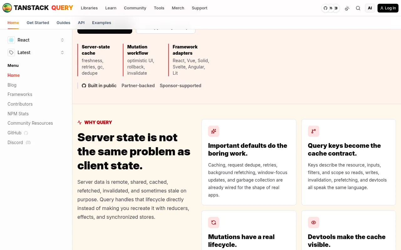 TanStack Query showcase — real-world application examples