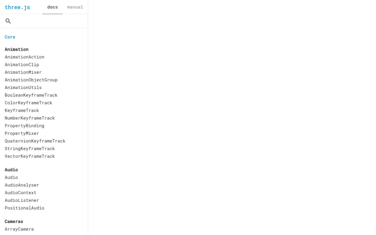 Three.js code editor — example syntax and code structure
