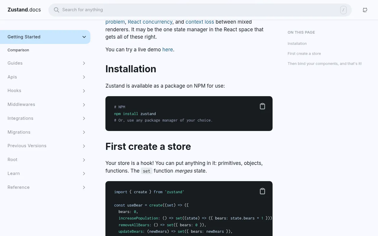 Zustand showcase — real-world application examples